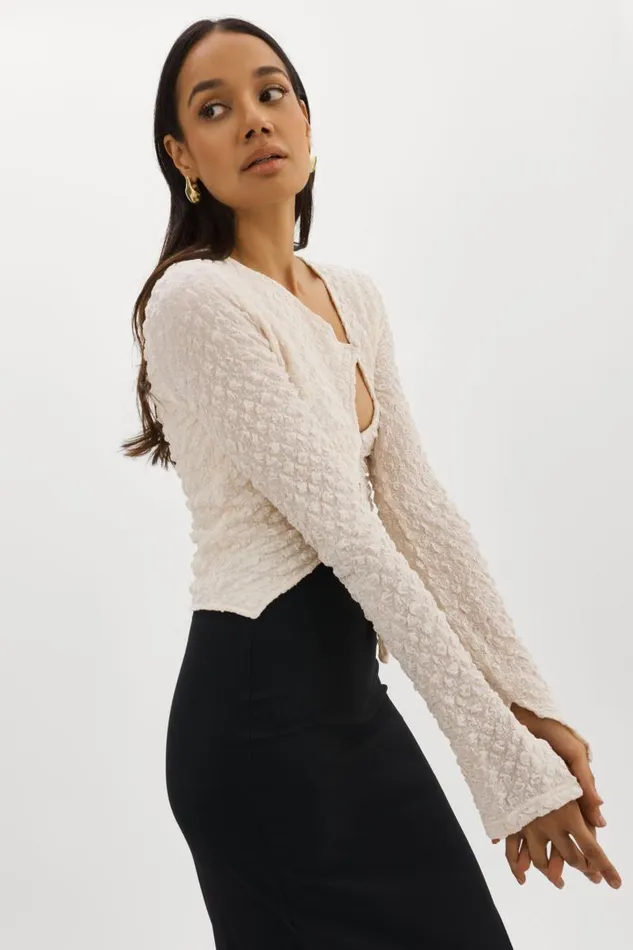Women VENERA CutOut Top Off White LAMARQUE Tops Women VENERA CutOut Top Off White LAMARQUE Tops