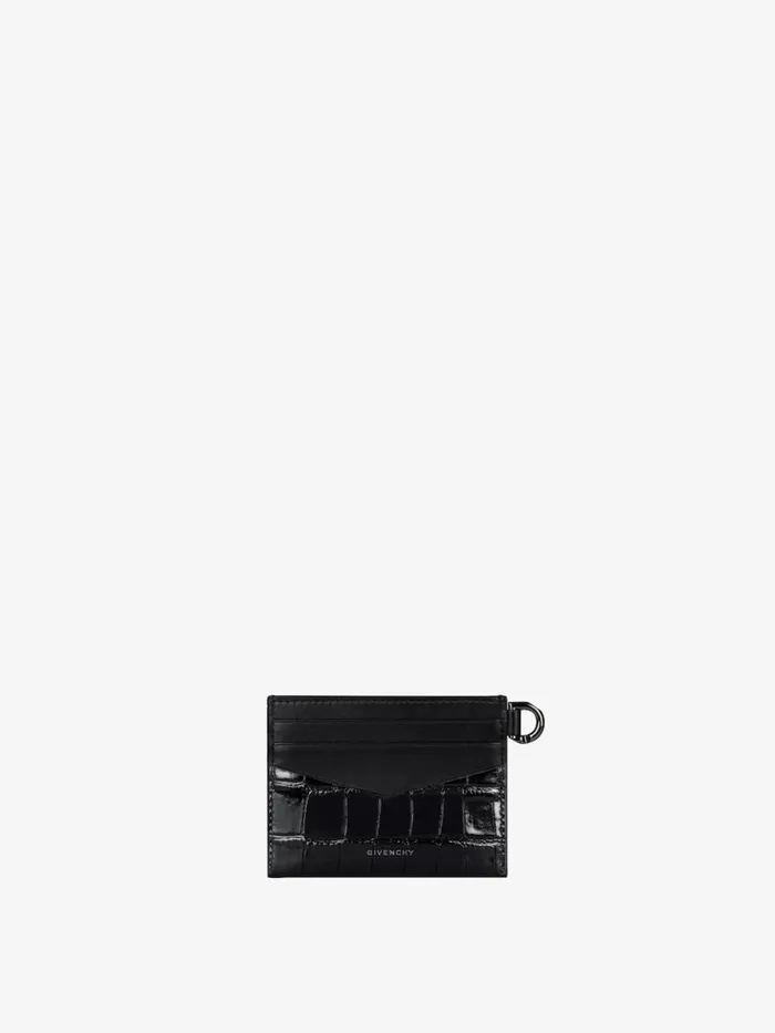 Women Wallets and Card Holders Givenchy 4G Card Holder In Crocodile Effect Leather Black Women Wallets and Card Holders Givenchy 4G Card Holder In Crocodile Effect Leather Black