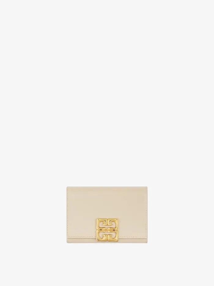 Women Wallets and Card Holders Givenchy 4G Liquid Wallet In Box Leather Natural Beige Women Wallets and Card Holders Givenchy 4G Liquid Wallet In Box Leather Natural Beige