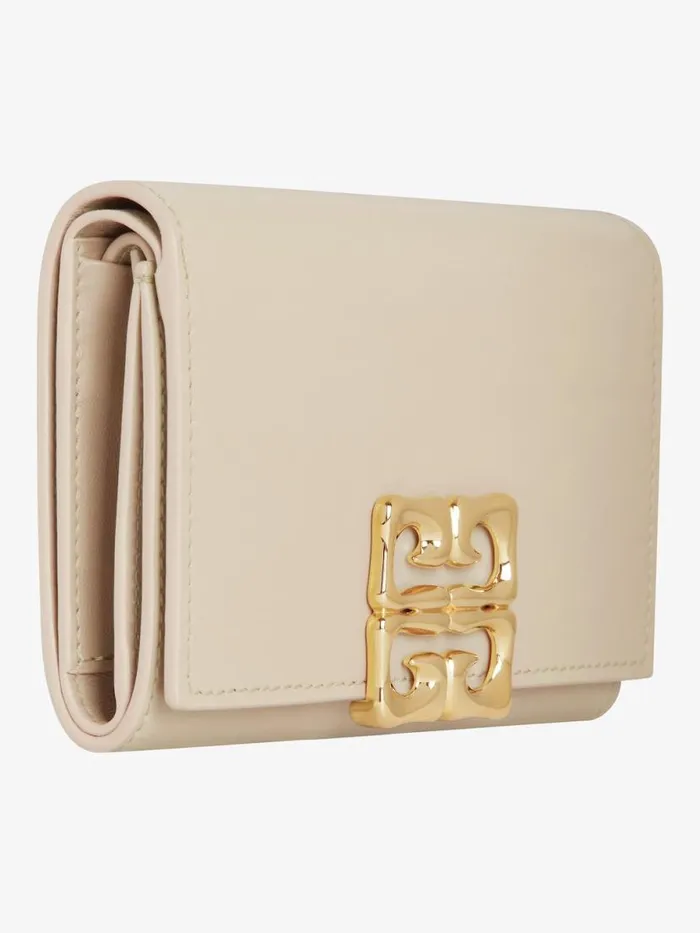 Women Wallets and Card Holders Givenchy 4G Liquid Wallet In Box Leather Natural Beige Women Wallets and Card Holders Givenchy 4G Liquid Wallet In Box Leather Natural Beige