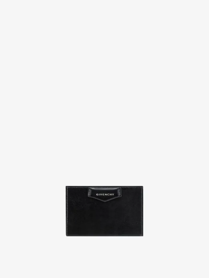 Women Wallets and Card Holders Givenchy Antigona Wallet In Box Leather Black