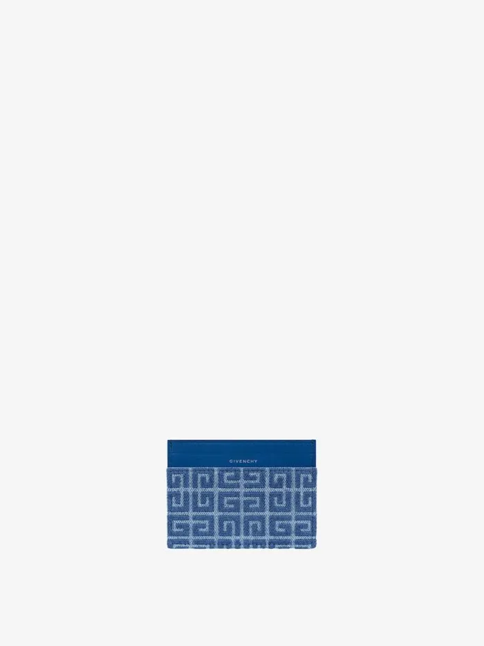 Women Wallets and Card Holders Givenchy GCut Card Holder In 4G Denim And Leather Medium Blue Women Wallets and Card Holders Givenchy GCut Card Holder In 4G Denim And Leather Medium Blue