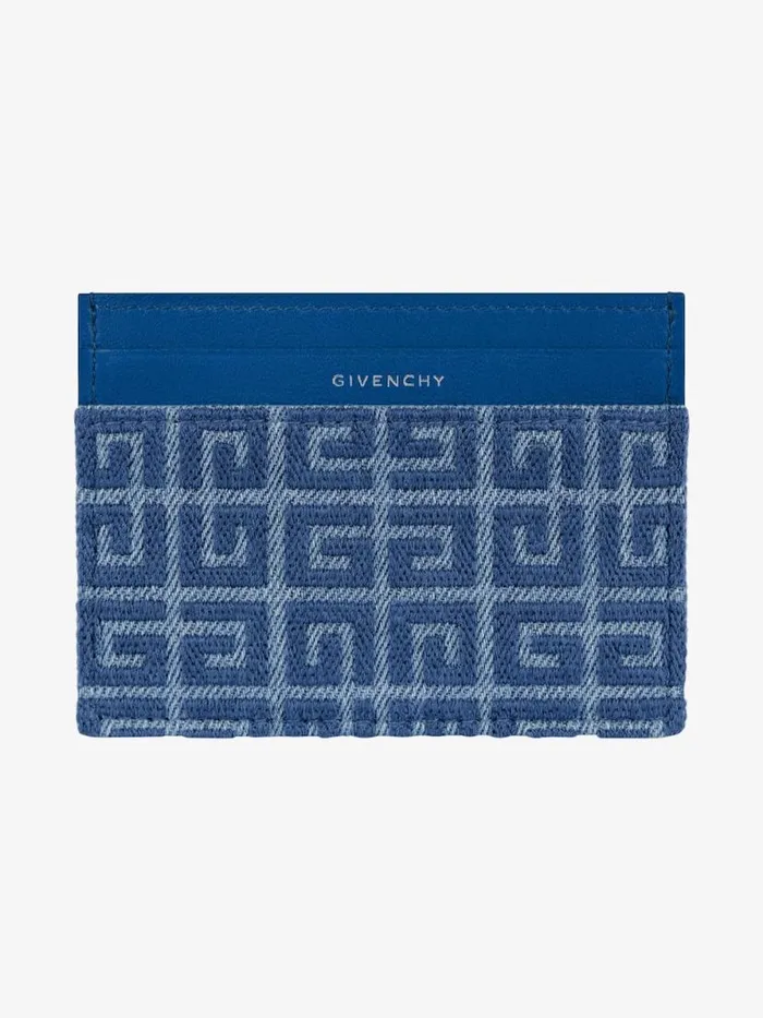 Women Wallets and Card Holders Givenchy GCut Card Holder In 4G Denim And Leather Medium Blue Women Wallets and Card Holders Givenchy GCut Card Holder In 4G Denim And Leather Medium Blue