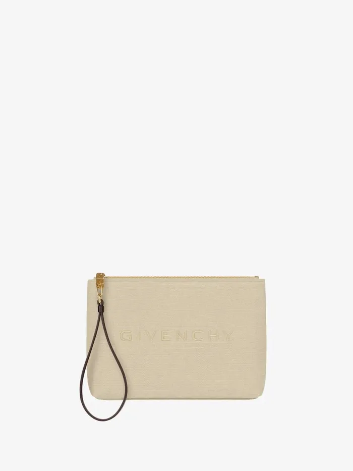 Women Wallets and Card Holders Givenchy GIVENCHY Travel Pouch In Canvas Army Beige Women Wallets and Card Holders Givenchy GIVENCHY Travel Pouch In Canvas Army Beige