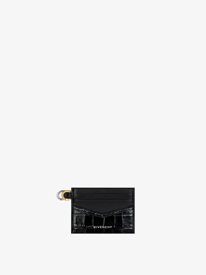 Women Wallets and Card Holders Givenchy Voyou Card Holder In Crocodile Effect Leather Black Women Wallets and Card Holders Givenchy Voyou Card Holder In Crocodile Effect Leather Black