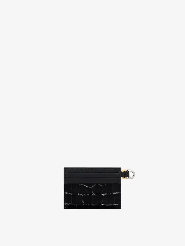 Women Wallets and Card Holders Givenchy Voyou Card Holder In Crocodile Effect Leather Black Women Wallets and Card Holders Givenchy Voyou Card Holder In Crocodile Effect Leather Black