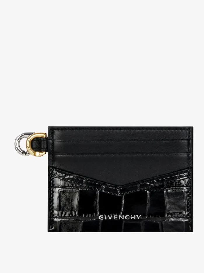 Women Wallets and Card Holders Givenchy Voyou Card Holder In Crocodile Effect Leather Black Women Wallets and Card Holders Givenchy Voyou Card Holder In Crocodile Effect Leather Black