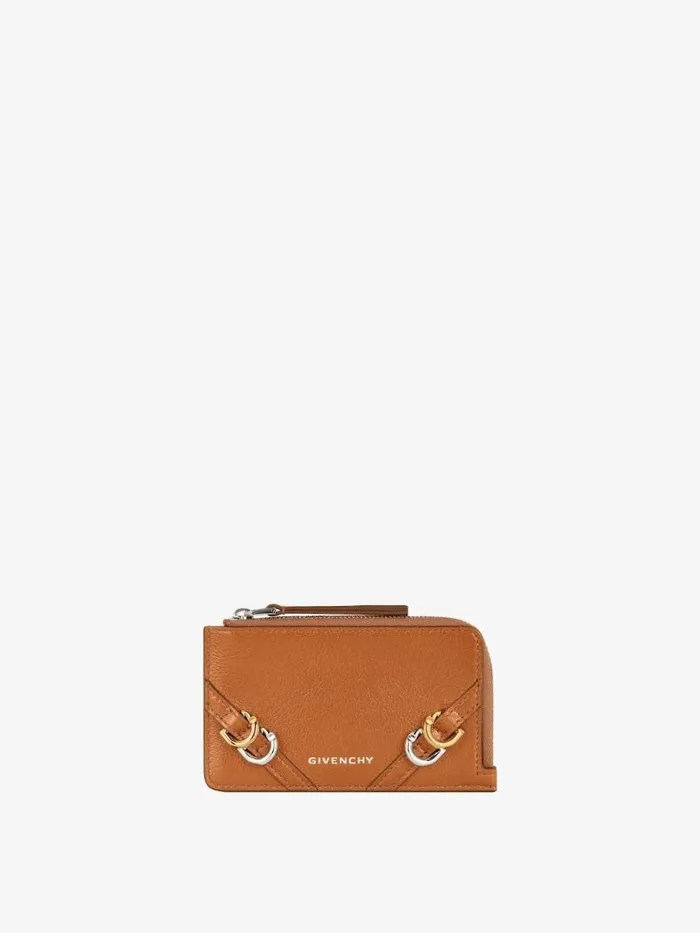 Women Wallets and Card Holders Givenchy Voyou Zipped Card Holder In Leather Soft Tan Women Wallets and Card Holders Givenchy Voyou Zipped Card Holder In Leather Soft Tan