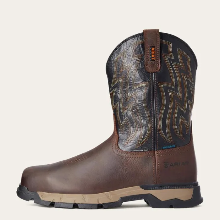 Work Boots Men Ariat Rebar Flex Western Waterproof Composite Toe Work Boot Dark Brown Work Boots Men Ariat Rebar Flex Western Waterproof Composite Toe Work Boot Dark Brown