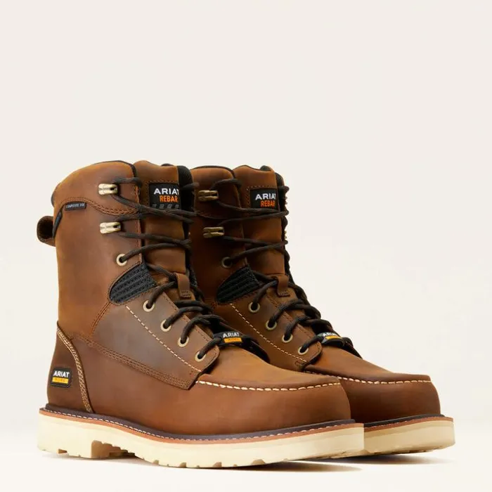 Work Boots Men Ariat Rebar Lift 8034 Waterproof Composite Toe Work Boot Distressed Brown Work Boots Men Ariat Rebar Lift 8034 Waterproof Composite Toe Work Boot Distressed Brown