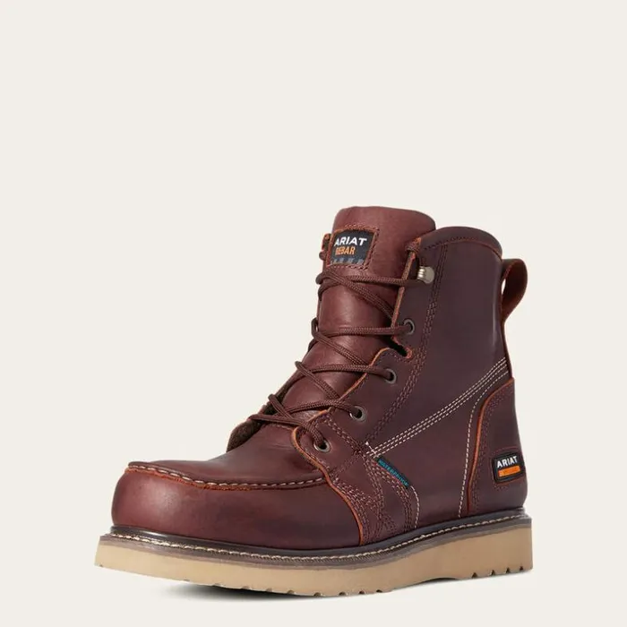 Work Boots Men Ariat Rebar Wedge Moc Toe 6034 Waterproof Work Boot Rusted Copper Work Boots Men Ariat Rebar Wedge Moc Toe 6034 Waterproof Work Boot Rusted Copper