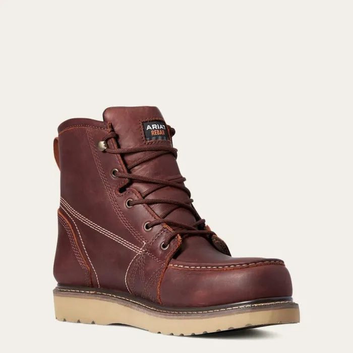 Work Boots Men Ariat Rebar Wedge Moc Toe 6034 Waterproof Work Boot Rusted Copper Work Boots Men Ariat Rebar Wedge Moc Toe 6034 Waterproof Work Boot Rusted Copper