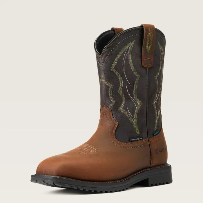 Work Boots Men Ariat RigTek Wide Square Toe Waterproof Composite Toe Work Boot Distressed Brown Work Boots Men Ariat RigTek Wide Square Toe Waterproof Composite Toe Work Boot Distressed Brown
