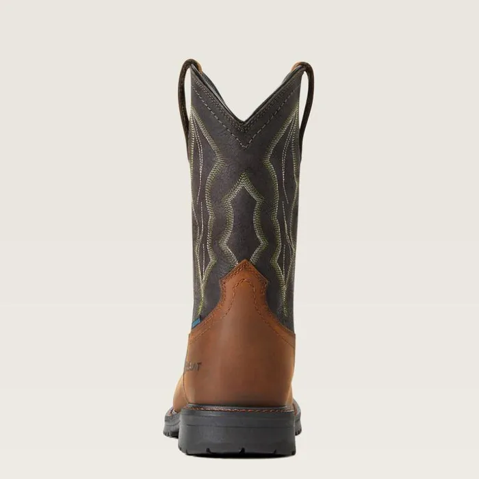 Work Boots Men Ariat RigTek Wide Square Toe Waterproof Composite Toe Work Boot Distressed Brown Work Boots Men Ariat RigTek Wide Square Toe Waterproof Composite Toe Work Boot Distressed Brown