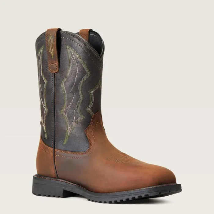 Work Boots Men Ariat RigTek Wide Square Toe Waterproof Composite Toe Work Boot Distressed Brown Work Boots Men Ariat RigTek Wide Square Toe Waterproof Composite Toe Work Boot Distressed Brown
