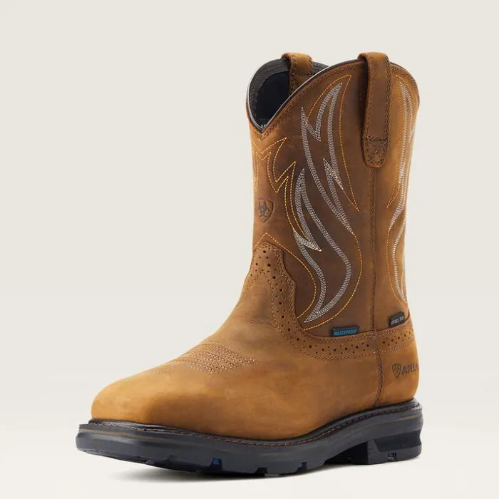 Work Boots Men Ariat Sierra Shock Shield Waterproof Steel Toe Work Boot Distressed Brown Work Boots Men Ariat Sierra Shock Shield Waterproof Steel Toe Work Boot Distressed Brown