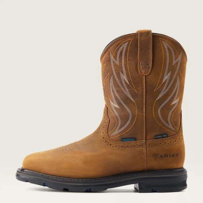 Work Boots Men Ariat Sierra Shock Shield Waterproof Steel Toe Work Boot Distressed Brown Work Boots Men Ariat Sierra Shock Shield Waterproof Steel Toe Work Boot Distressed Brown