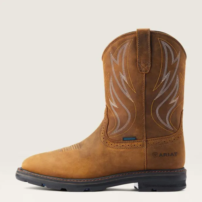 Work Boots Men Ariat Sierra Shock Shield Waterproof Work Boot Distressed Brown