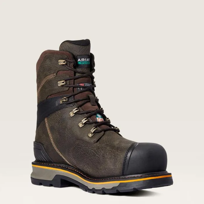 Work Boots Men Ariat Stump Jumper 8034 CSA Glacier Grip Waterproof 600g Composite Toe Work Boot Iron Coffee Work Boots Men Ariat Stump Jumper 8034 CSA Glacier Grip Waterproof 600g Composite Toe Work Boot Iron Coffee