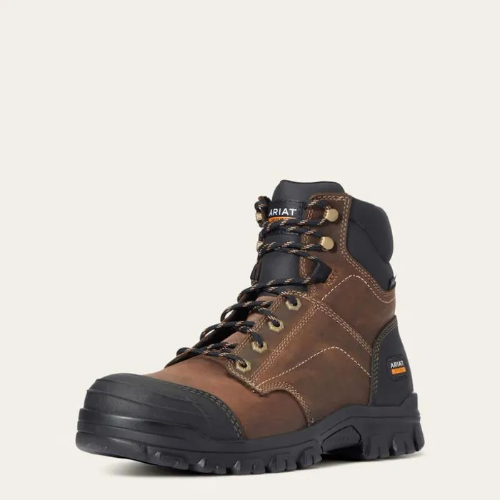 Work Boots Men Ariat Treadfast 6034 Steel Toe Work Boot Distressed Brown