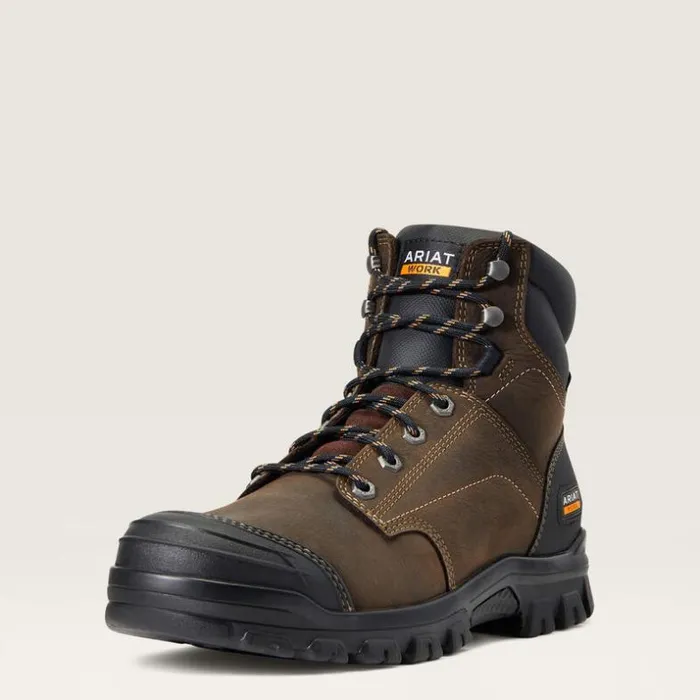 Work Boots Men Ariat Treadfast 6034 Waterproof Work Boot Dark Brown