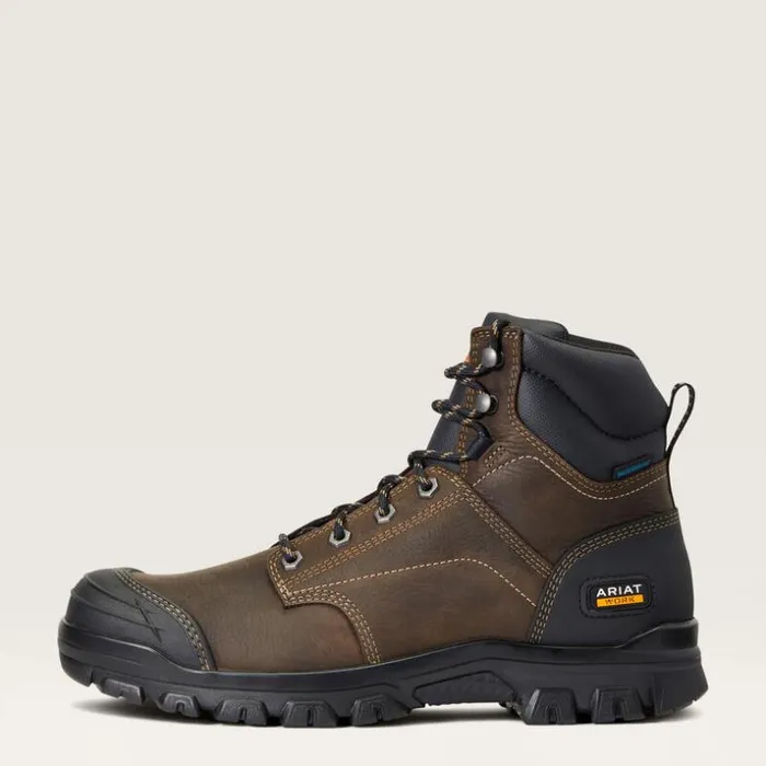 Work Boots Men Ariat Treadfast 6034 Waterproof Work Boot Dark Brown