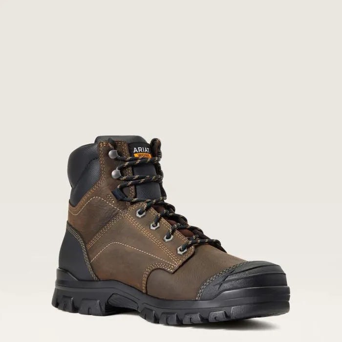 Work Boots Men Ariat Treadfast 6034 Waterproof Work Boot Dark Brown