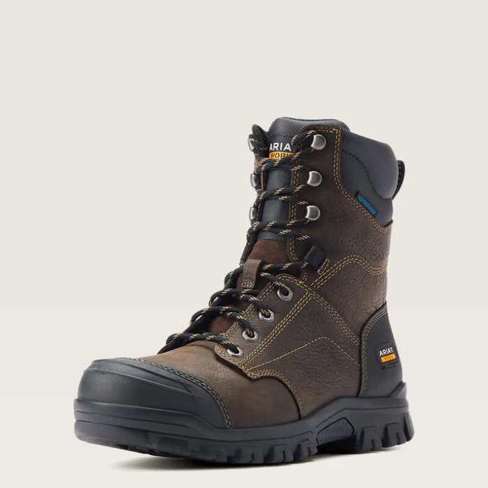 Work Boots Men Ariat Treadfast 8034 Waterproof Work Boot Dark Brown
