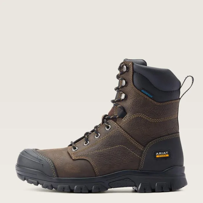 Work Boots Men Ariat Treadfast 8034 Waterproof Work Boot Dark Brown Work Boots Men Ariat Treadfast 8034 Waterproof Work Boot Dark Brown