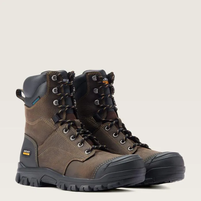 Work Boots Men Ariat Treadfast 8034 Waterproof Work Boot Dark Brown Work Boots Men Ariat Treadfast 8034 Waterproof Work Boot Dark Brown