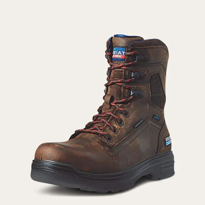 Work Boots Men Ariat Turbo 8034 USA Assembled Waterproof Carbon Toe Work Boot Rich Brown Work Boots Men Ariat Turbo 8034 USA Assembled Waterproof Carbon Toe Work Boot Rich Brown