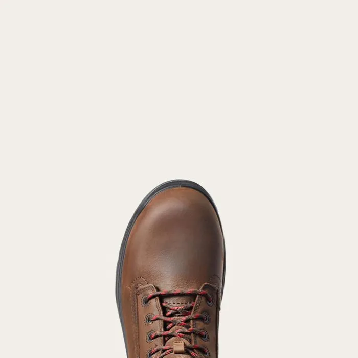 Work Boots Men Ariat Turbo 8034 USA Assembled Waterproof Carbon Toe Work Boot Rich Brown