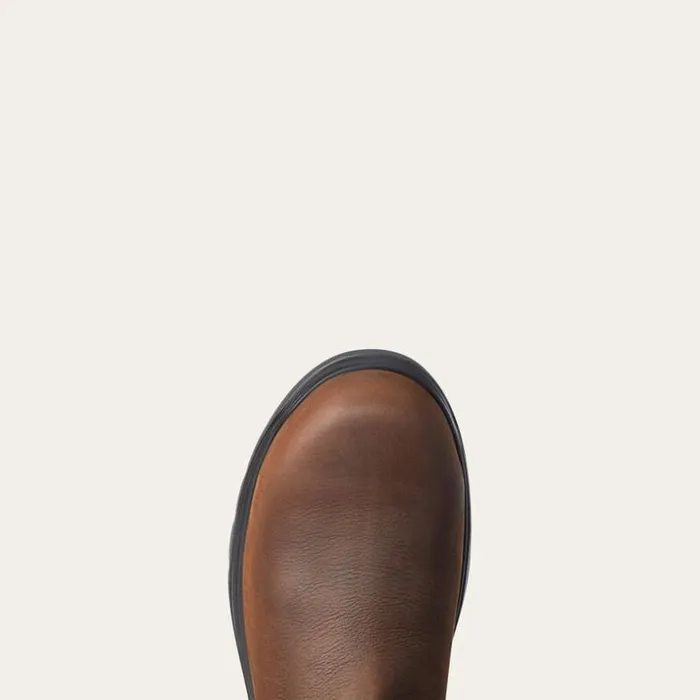 Work Boots Men Ariat Turbo Chelsea USA Assembled Waterproof Carbon Toe Work Boot Barley Brown Work Boots Men Ariat Turbo Chelsea USA Assembled Waterproof Carbon Toe Work Boot Barley Brown