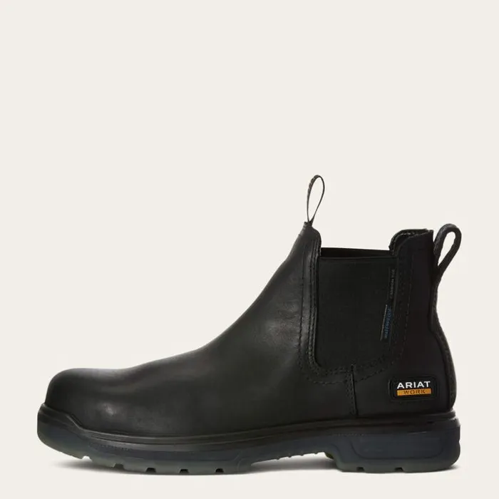 Work Boots Men Ariat Turbo Chelsea Waterproof Carbon Toe Work Boot Black Work Boots Men Ariat Turbo Chelsea Waterproof Carbon Toe Work Boot Black