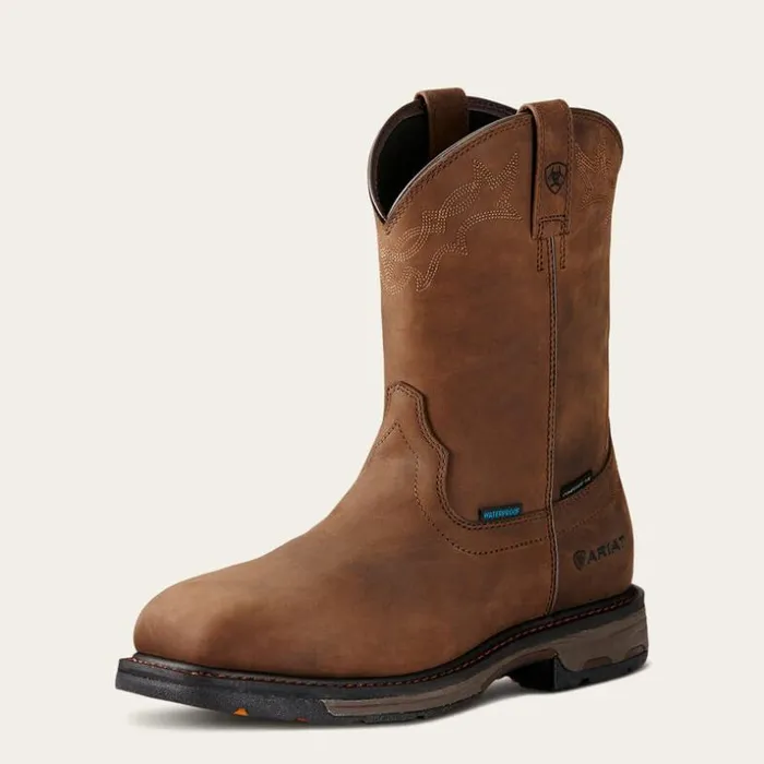 Work Boots Men Ariat WorkHog Wellington Waterproof Composite Toe Work Boot Oily Distressed Brown Work Boots Men Ariat WorkHog Wellington Waterproof Composite Toe Work Boot Oily Distressed Brown