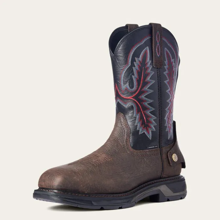 Work Boots Men Ariat WorkHog XT EZ Zip Carbon Toe Work Boot Bruin Brown