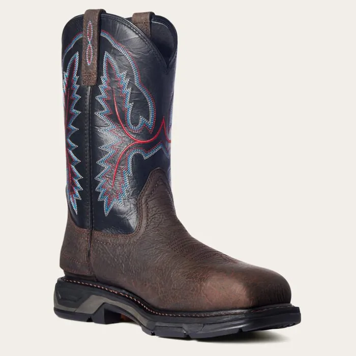 Work Boots Men Ariat WorkHog XT EZ Zip Carbon Toe Work Boot Bruin Brown