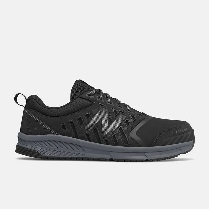 Work Shoes Men 412v1 Alloy Toe Black with Silver New Balance