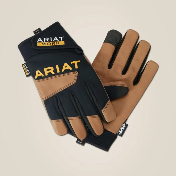 Workwear Men Ariat FlexPro Waterproof Work Glove Brownblack