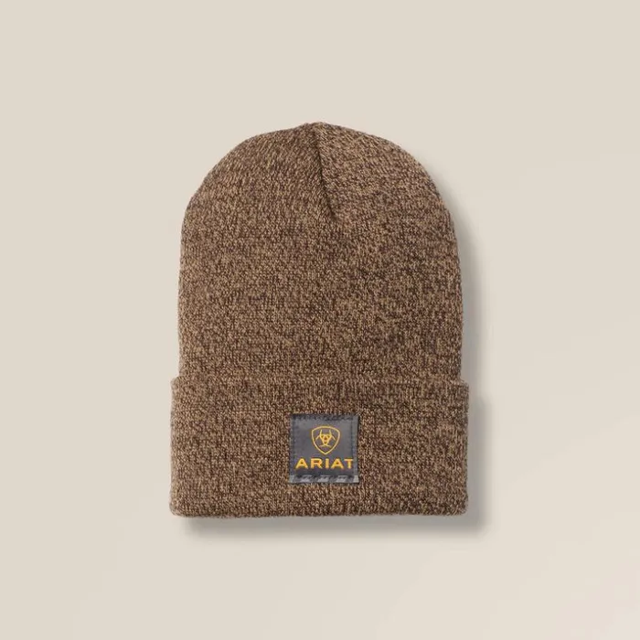 Workwear Men Ariat Rebar Watch Cap Dark Brownsandstone