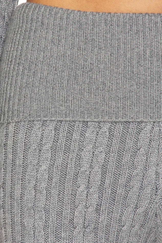 X Emily Gemma Bessie Knit Pant Grey Women Lovers and Friends Pants