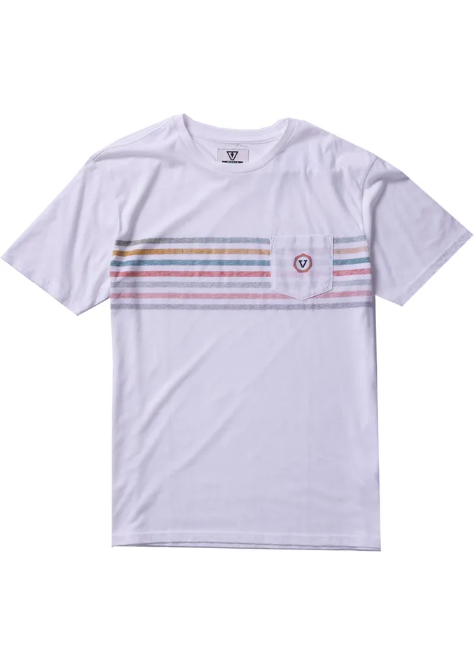 Youth Clothing Vissla Parallels Boys Ss Pkt Tee Vintage White
