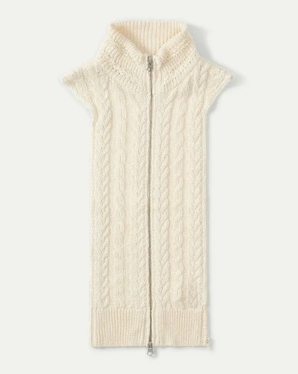 Zander CableKnit Dickey Dove Women Veronica Beard Dickeys